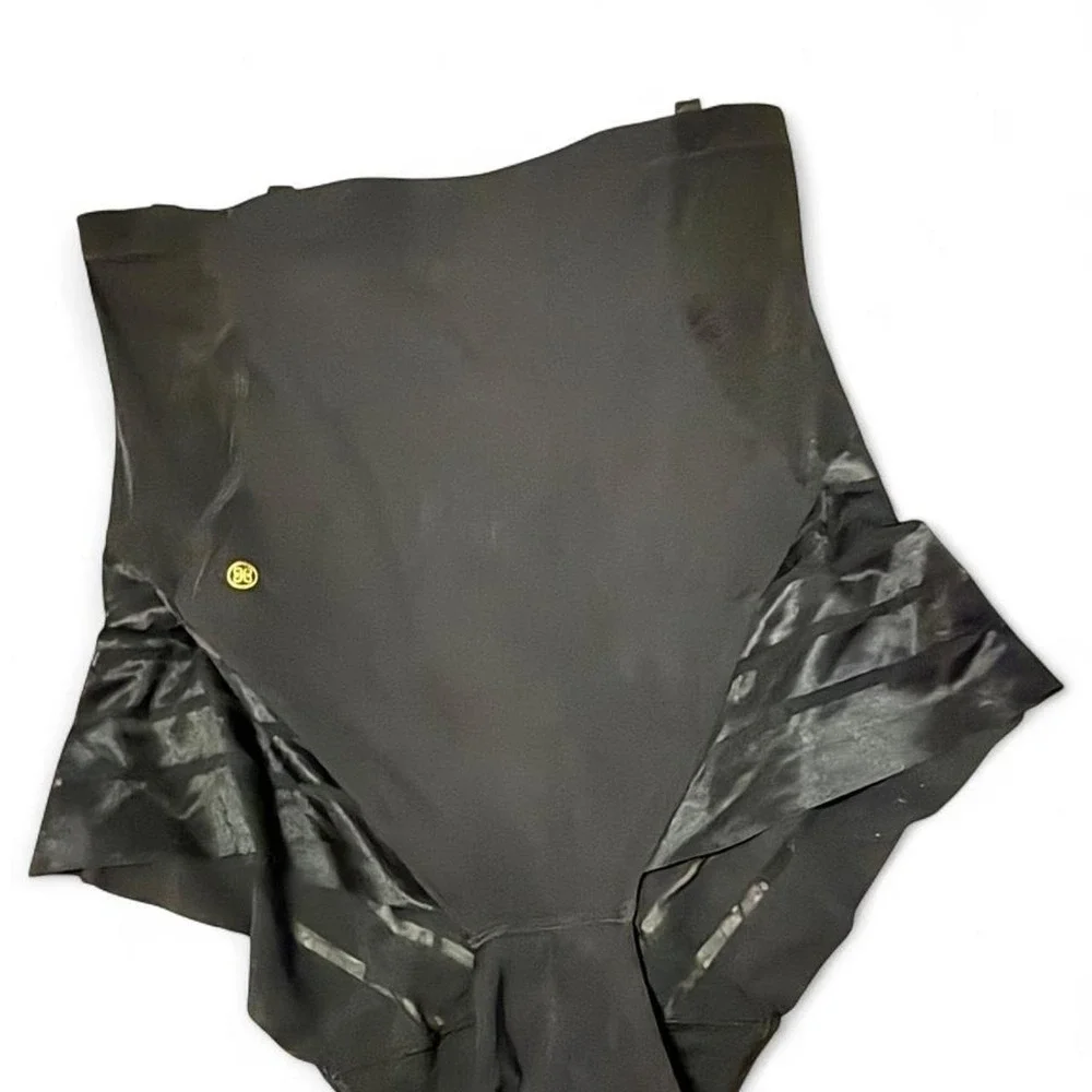 Black high-waisted shapewear shorts in size XXL